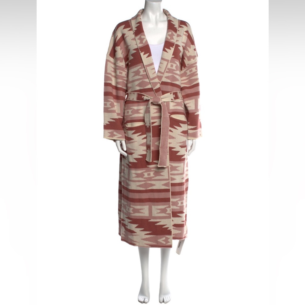 XiRENA Southwestern Maxi Knit Cardigan with Tie Duster Length Sweater